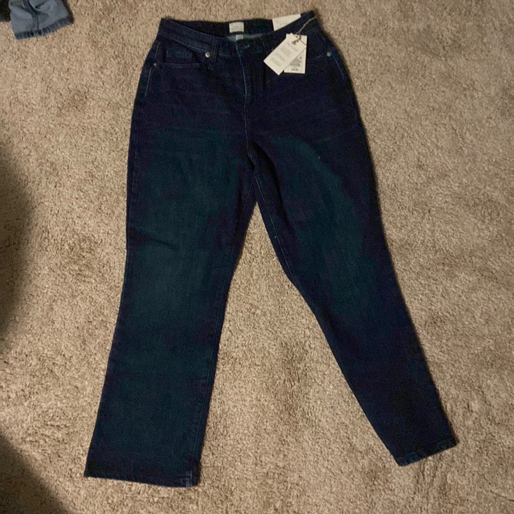 A New Day Womens Blue Dark Wash High Rise Bootcut Leg Denim Jeans 4/27R New WT
